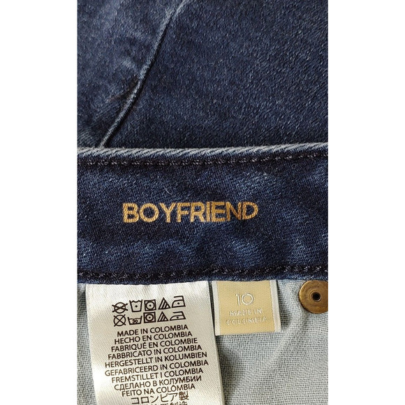 Michael Kors Boyfriend Jeans Women's Size 10 Short Dark Wash Blue Denim - Picture 7 of 7